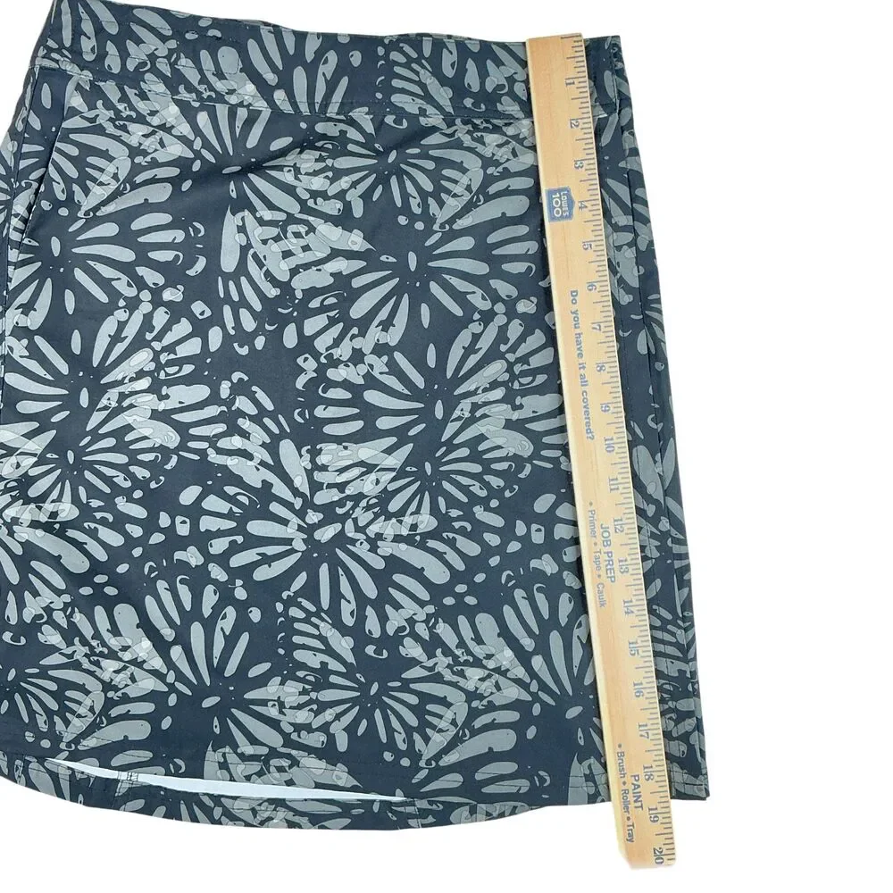 RipSkirt Hawaii Grey Wrap Skirt Size S Charcoal Shibori Length 2 Beach Tropical - Picture 13 of 14